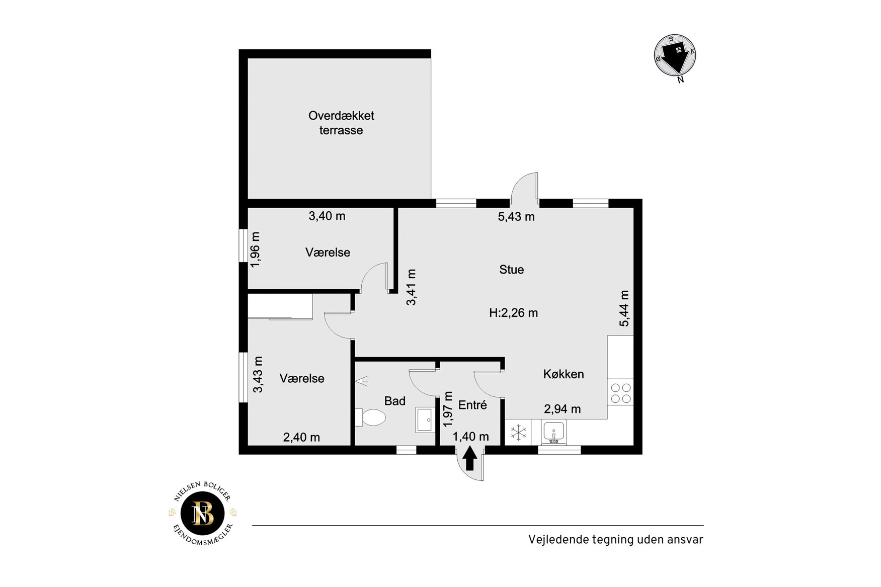 Blåtopvej 9, 4873 Væggerløse - Plantegning
